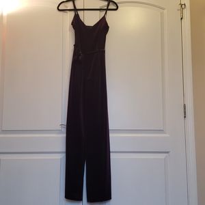 Forever 21 Violet Velvet Jumpsuit Size Small